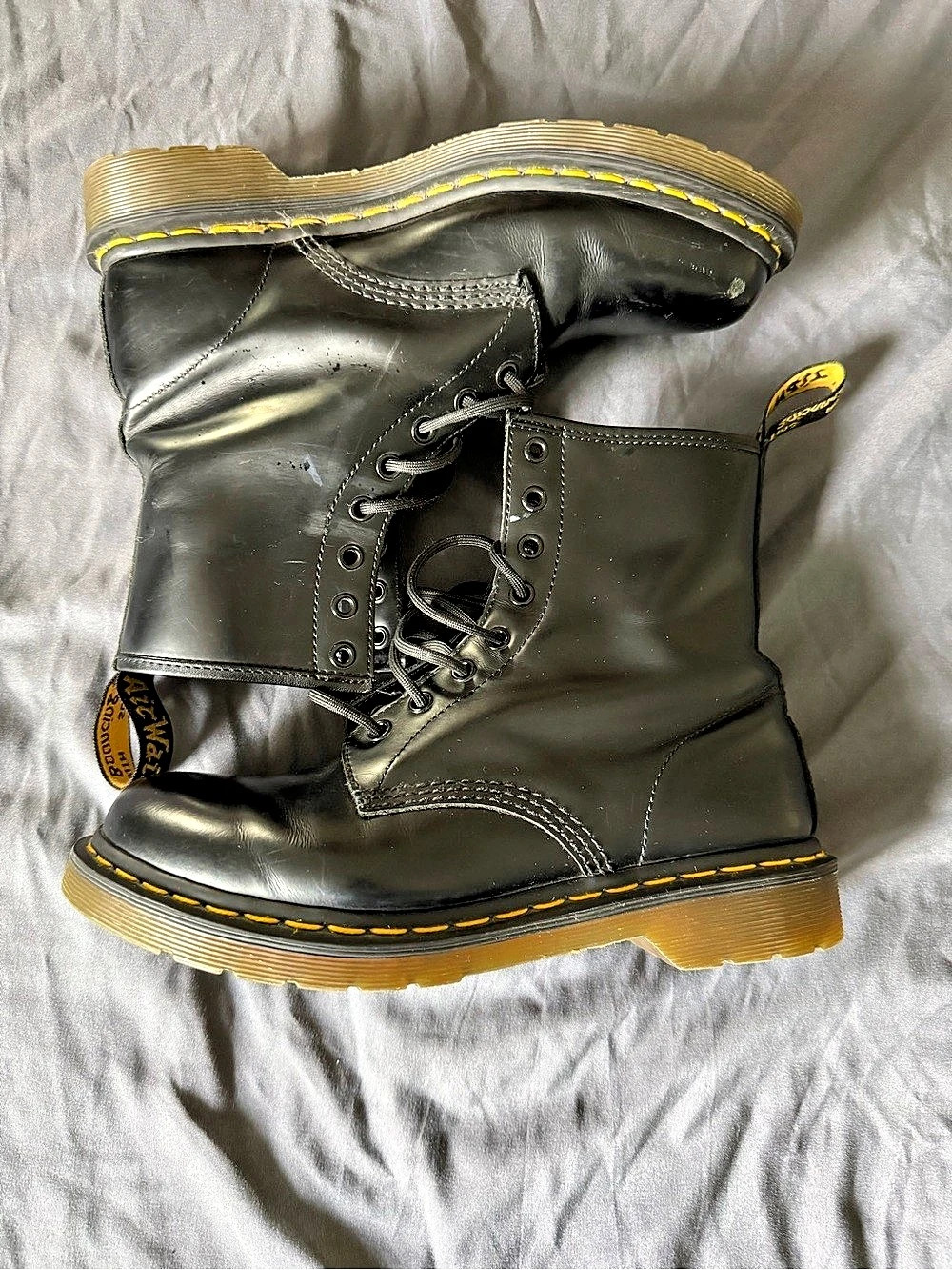 Dr. Martens 1460 Smooth Leather Lace Up Boots Black US 8